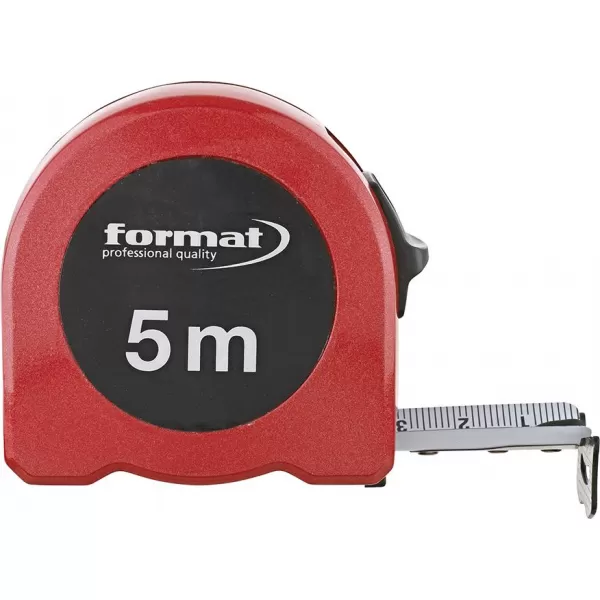 Metr svinovací,hlin. 5mx25mm bílý FORMAT