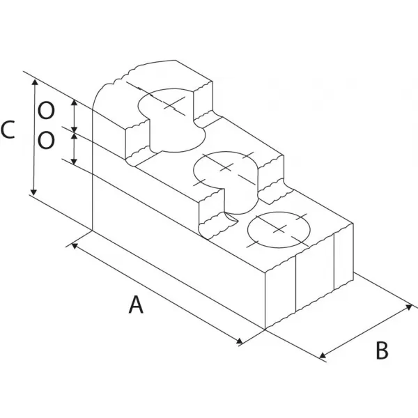 Nástavbová čelist tvrdá 1,5x60 ozubení 99,5x54x40mm N16 Kitagawa