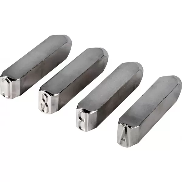 Sada raznice s písmeny poniklování, výška písma 3mm TURNUS