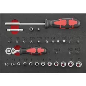 Modul pro nářadí 2/9 Nástrčný klíč 1/4" FORMAT