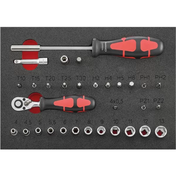 Modul pro nářadí 2/9 Nástrčný klíč 1/4" FORMAT
