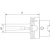 Redukční pouzdro DIN69893A HSK-A100 tvar-C MK4x170mm HAIMER