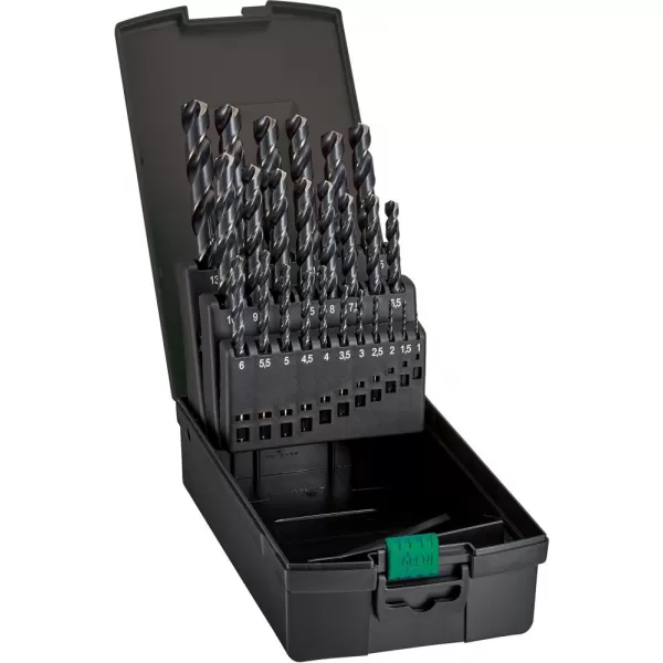 Sada vrtáků na kov DIN338 HSS bronz 1,0-13,0mm + Vrták na předvrtání otvorů na závity FORTIS