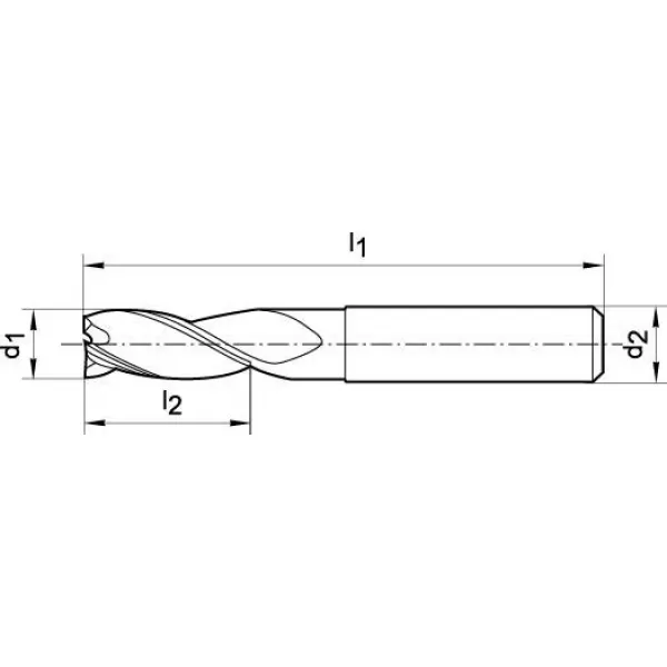 Stopková fréza DIN6527 tvrdokov FIRE Z3 16mm GÜHRING