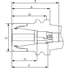 Kleštinový upínač JISB6339ADB CP32 BT40-75 FAHRION