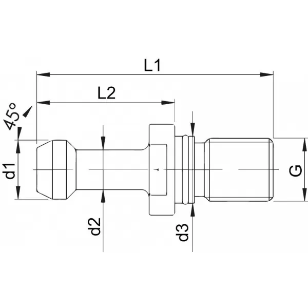 Utahovací čep Hurco/HAAS SK40 45° FORMAT