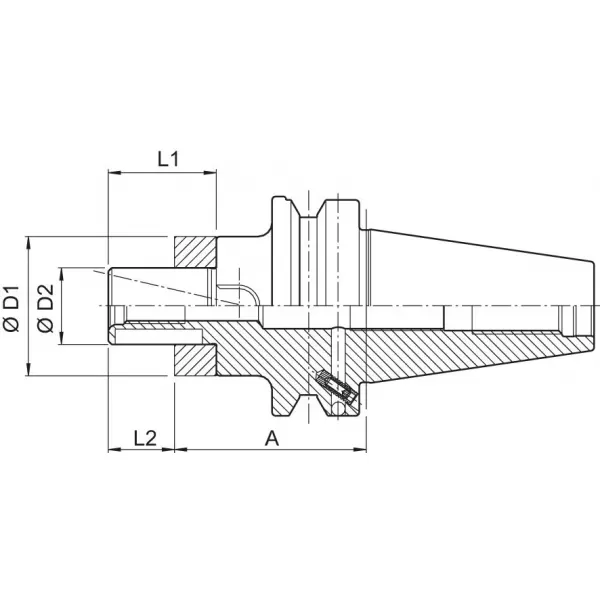 Kombinovaný unášeč pro nástrčné frézy JISB6339ADB BT40-16 HAIMER