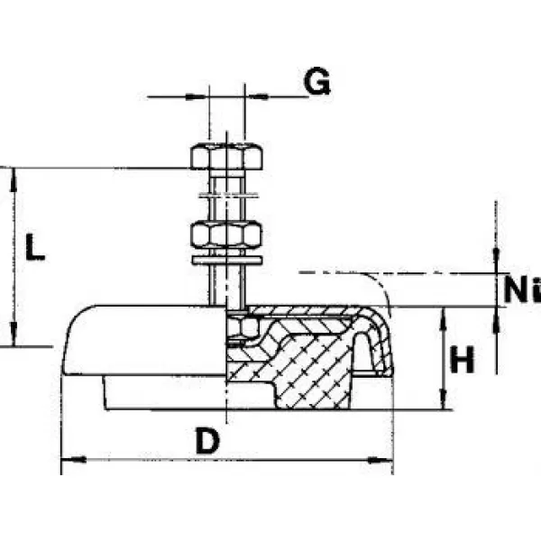 Uložení stroje LEVEL-MOUNT 8000kg LM 7-77 EFFBE