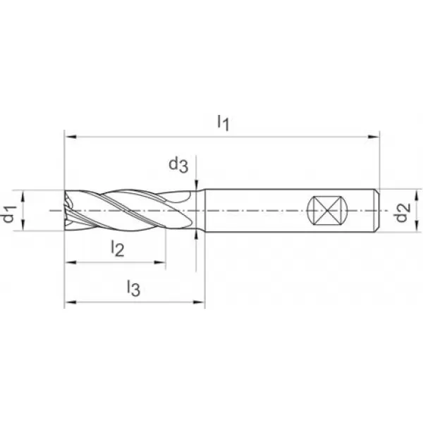 Ratio fréza dlouhá  DIN6527 tvrdokov typ ALU stopka HB Z4 20mm GÜHRING