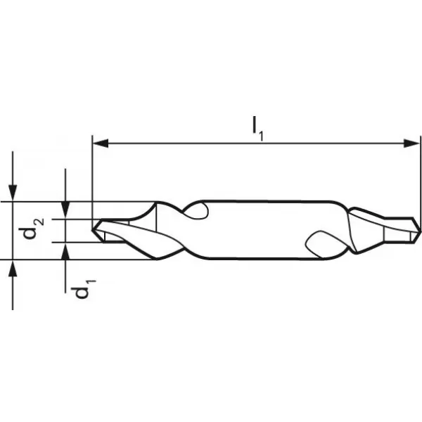 Středicí vrták DIN333 HSS Tvar R 1,0mm FORMAT