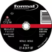 Kotouč brusný prohnutý ocel/litina 180x6mm FORMAT