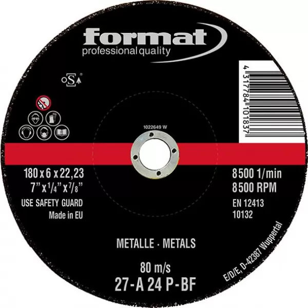 Kotouč brusný prohnutý ocel/litina 125x6mm FORMAT