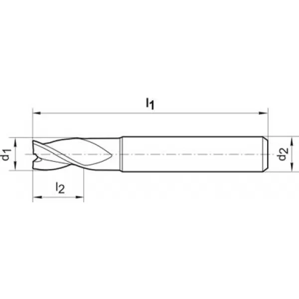 Stopková fréza krátká DIN6527 tvrdokov TiALN Z3 8mm GÜHRING