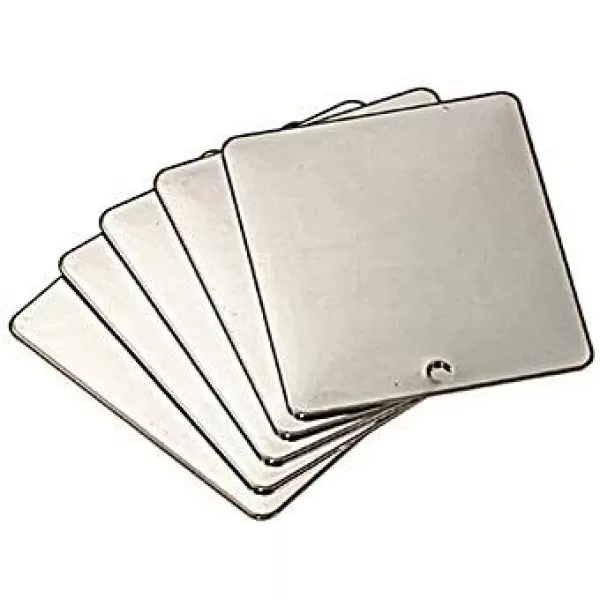 Zrcatko na ocelovem plechu 80x70x1mm bal. 10ks