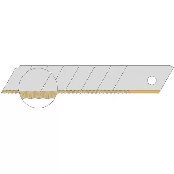 Čepel s vlnitým výbr. TiN 18mm balení po 10 kusech LUTZ BLADES