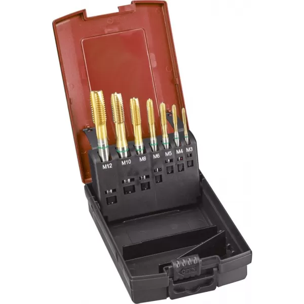 Sada strojních závitníků DIN371/376 TiN typ UNI 6H průchozí otvor M3-M12 FORMAT GT