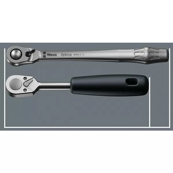 Ráčna s přepínací páčkou ZYKLOP metal switch 1/4" Wera 05004004001