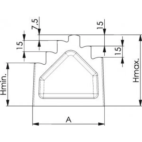 Stupňovitá upínací podpěrka DIN6318 320/282,5-320mm AMF