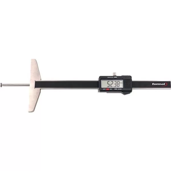 Hloubkoměr digitální 150mm,talíř.měř.nástavec FORMAT