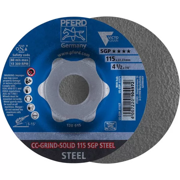 Kotouč brusný CC-GRIND Solid SGP STEEL 180mm PFERD