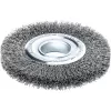 Kulatý kartáč ocelový drát 125x21/23mm,vlnitý0,3mm Lessmann