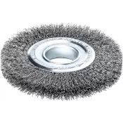 Kulatý kartáč ocelový drát 125x21/23mm,vlnitý0,3mm Lessmann