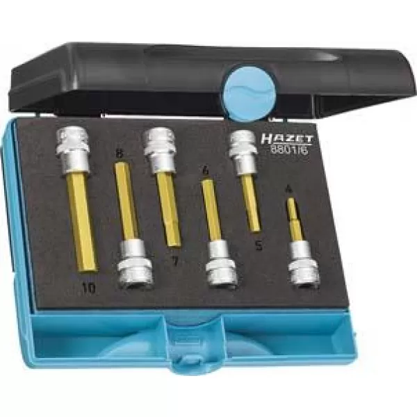 Sada adaptér-bity 3/8" vnitřní 6-hran 4-10mm 6 ks. HAZET