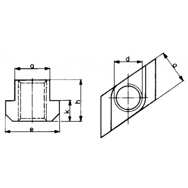T-matice RHOMBUS DIN510 M16x18mm AMF
