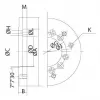 Příruba na sklíčidlo DIN55026/21 140mm 3B KK5 Kitagawa