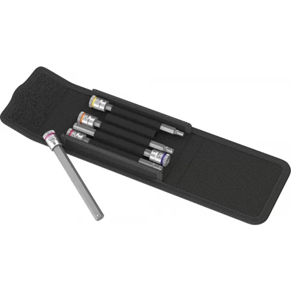 Sada nástrčných klíčů s přídržnou funkcí 1/4"  4-8x100mm 5 ks. Wera 05003345001