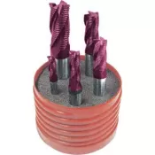 Sada hrubovacích fréz krátkých DIN844 HSS-Co5 PM TiALN 5 ks. 6-16mm FORMAT