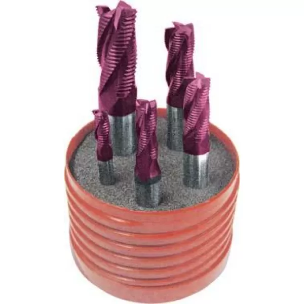 Sada hrubovacích fréz krátkých DIN844 HSS-Co5 PM TiALN 5 ks. 6-16mm FORMAT