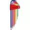 Sada imbus klíčů v plast.držáku 9 ks 1,5-10mm Rainbow Kul.hlava PB Swiss Tools