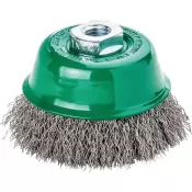 Kartáč hrncovýV4A M14 vlnitý 65x0,3mm Lessmann