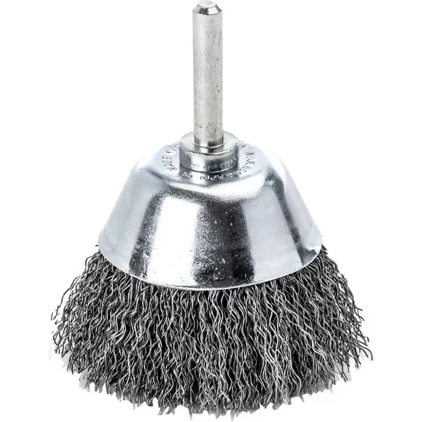 Plošný kartáč se stopkou ocel.drát vlnitý 50x0,3mm Lessmann