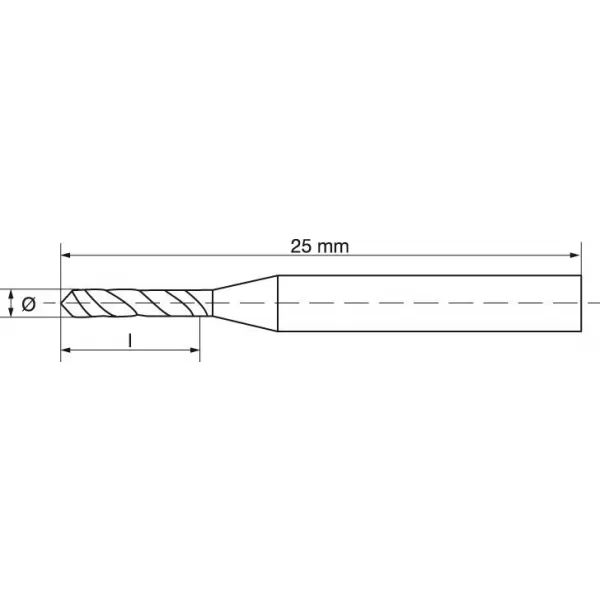 Miniaturni vrtak DIN1899AHSSEPM tvar A 0,95mm FORMAT bal. 10ks