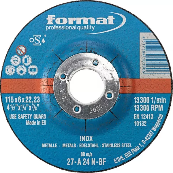 Kotouč brusný 125x6,0mm ocel/inox FORMAT