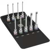 Sada nástrčných klíčů dlouhé, přídržná funkce Torx 1/2" 9 ks. Wera 05004212001