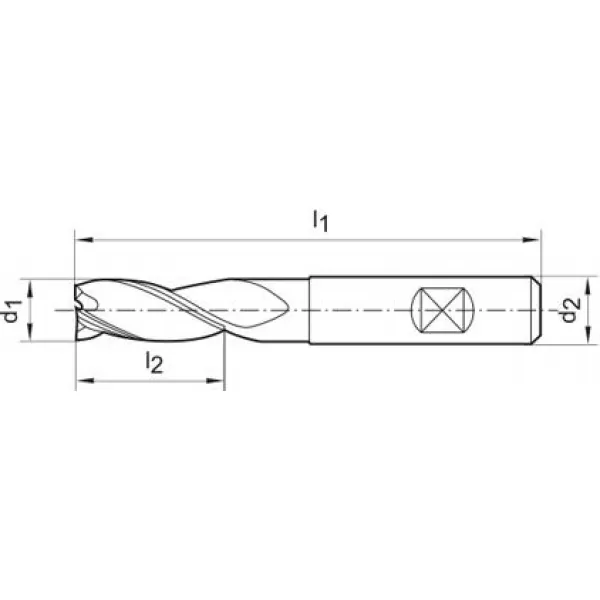Stopková fréza DIN6527 tvrdokov FIRE Z3 16mm GÜHRING