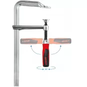 Šroubovací svěrka ocel. 2-složková rukojeť 400x120mm sklopná rukojeť Bessey
