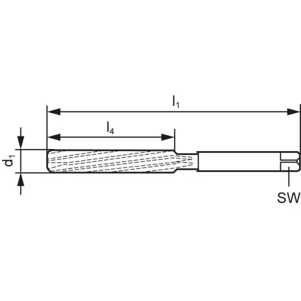 Ruční výstružník D206 HSS tvar B 10,0mm FORMAT