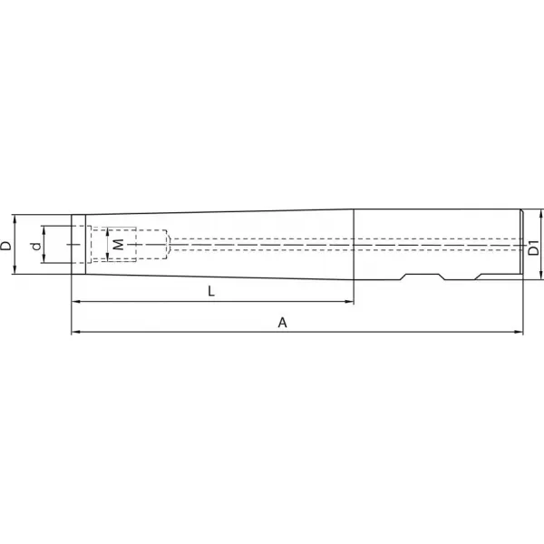 Nástavec pro Fréza se závitem DIN69871AD/B D16x100mm M8 FORTIS