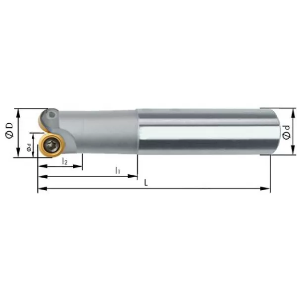 Stopková fréza Z2 vnitřní chlazení D15/ 108mm pro typ RD
