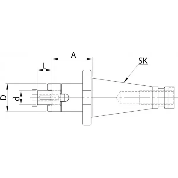 Unášeč pro nástrčné frézy SK40-22 Fortis
