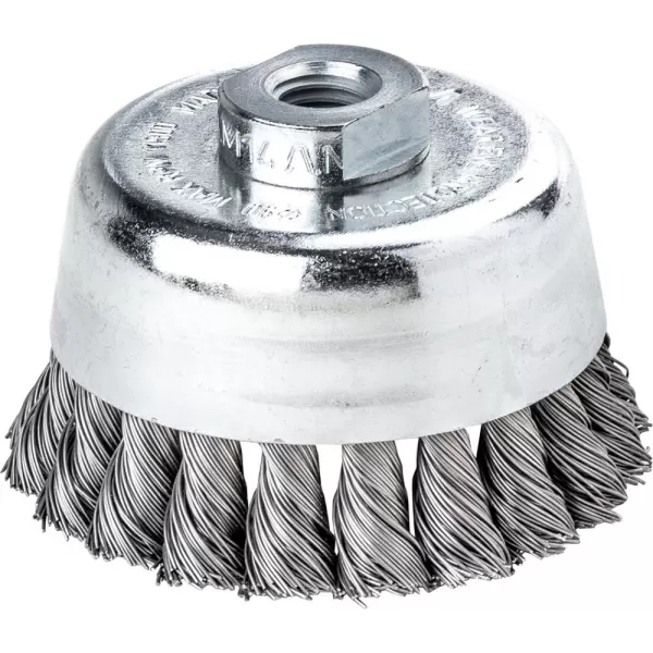 Kartáč hrncový ocel.drát splét. 65x0,3mm Lessmann