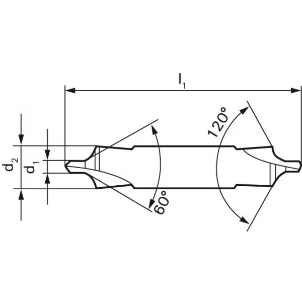 Středicí vrták DIN333 HSS tvar B 120° 2,50mm FORMAT