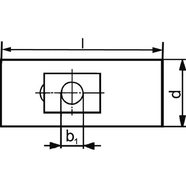 Upínací příložka kompletní + šroub 17x18mm AMF