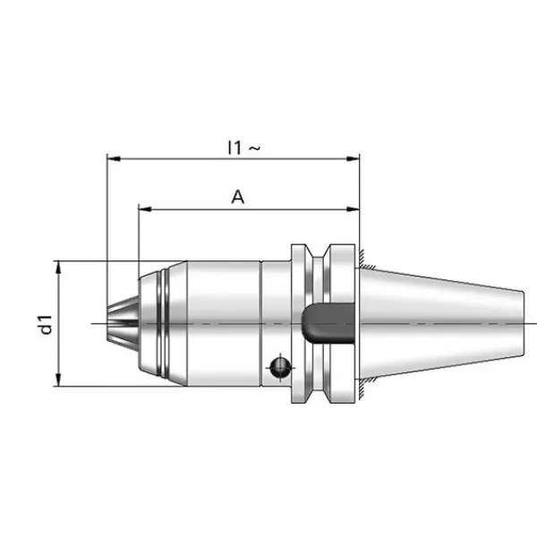 Krátké sklíčidlo na vrtáky CNC JIS B6339 vnitřní chlazení 1-16mm BT40 FORMAT