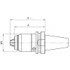 Krátké sklíčidlo na vrtáky CNC JIS B6339 vnitřní chlazení 1-16mm BT40 FORMAT