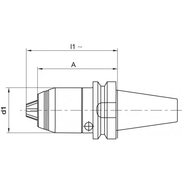 Krátké sklíčidlo na vrtáky CNC JIS B6339 vnitřní chlazení 1-16mm BT40 FORMAT